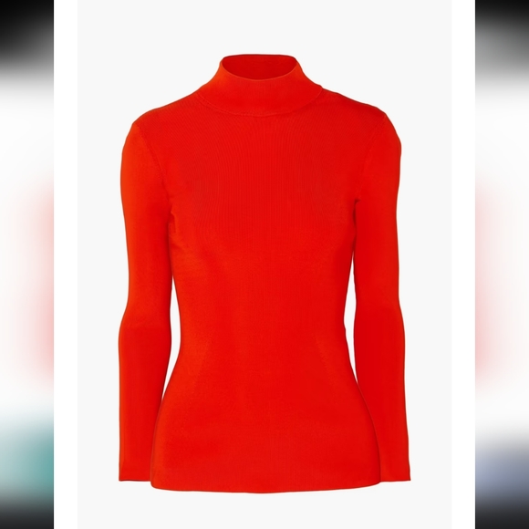 12. VICTORIA BECKHAM OPEN BACK STRETCH KNIT TURTLENECK TOP SIZE 1 / US 4 - Picture 2 of 12